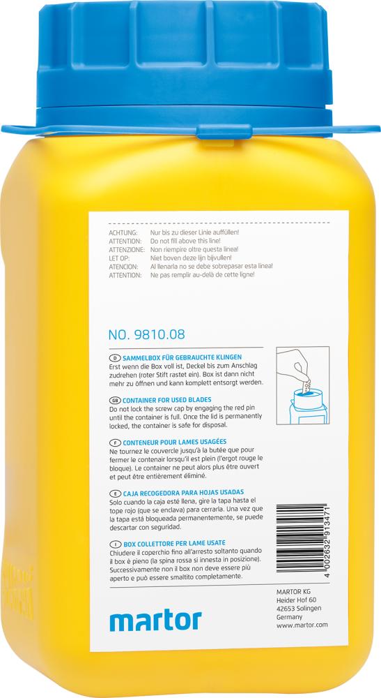 Réservoir pour lames usageés 