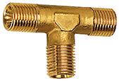 Raccord en T laiton 3 filetages mâles R1/4