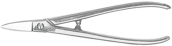 Ciseaux d'orfèvre droits nickelés 180mm 