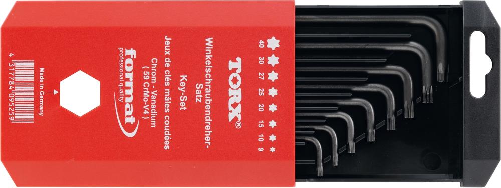 Jeu de clés mâles coudéessous carton T9-T40x mm