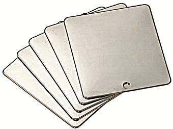 Feuillet miroir acier 80x70x1mm