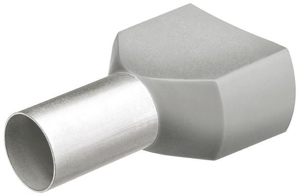 Cosse Twin avec collerette 12mm 2x4,00mm2 100 pcs