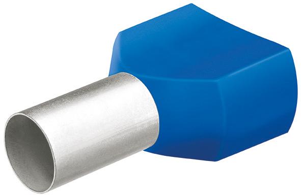 Cosse Twin avec collerette 16mm 2x1,60mm2 25 pcs