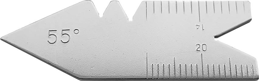 Calibre d'affûtage pour outils à fileter 55° 
