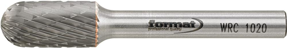 Fraise sur tige carbure forme cyl. bout arrondi 1020 C 6mm 10x20mm