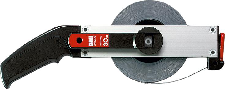 Mètre-ruban à cadre acierblanc 30mx13mm début de mesure B Flextop standard