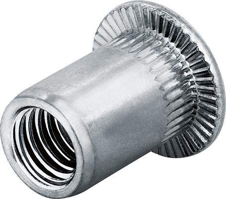 Blindnietmutter Alu Flachrundkopf M4 Klemmbereich: 0,5 - 3,0mm