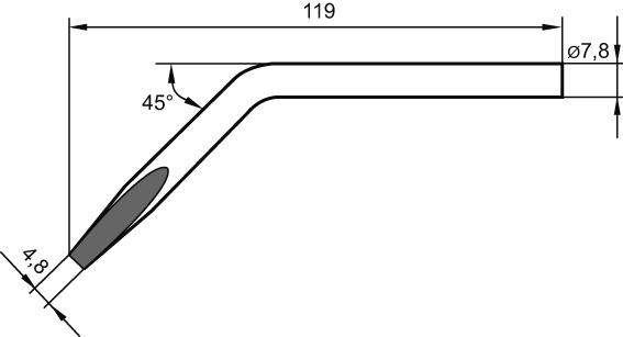 Panne forme de burin coudée 0082JD 