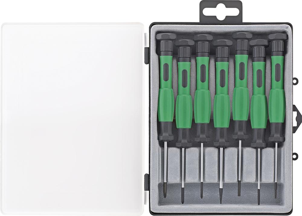 Jeu de tournevis elec. 7 pcs plat, PH