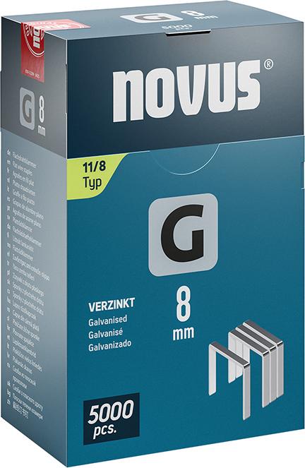 Agrafe à fil plat G type 11/8 mm ST Klapp-FS UC 5000 pièces