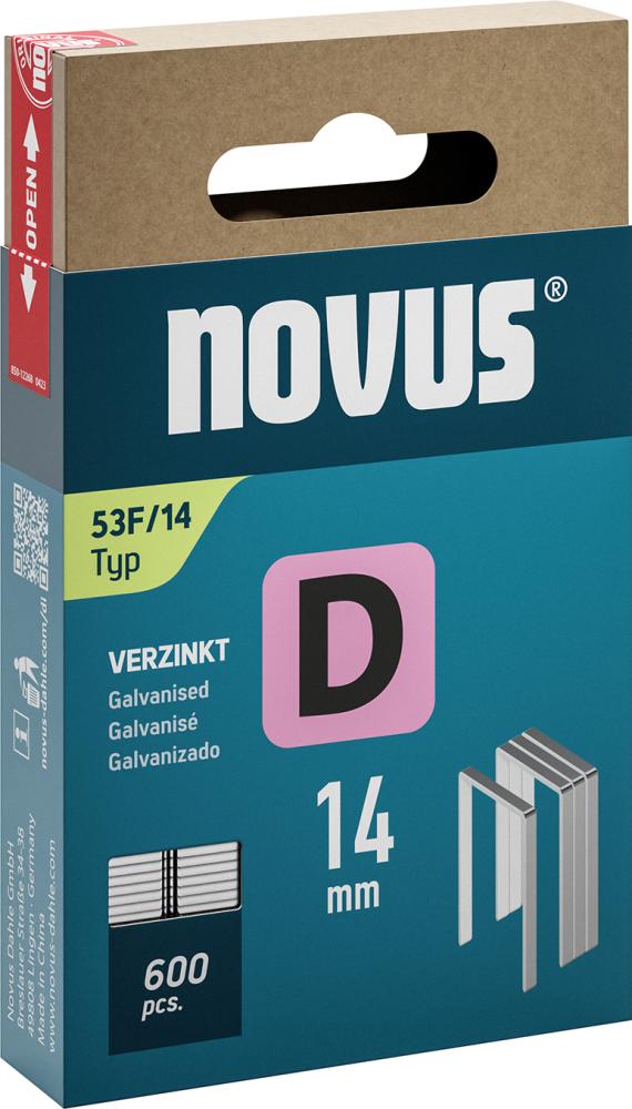 Agrafe à fil plat D type 53F/14 mm zn  UC 600pièces