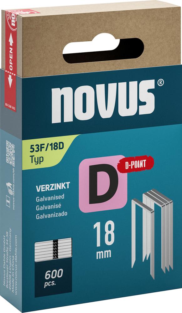 Agrafe à fil plat D type 53F/18 mm zn  UC 600pièces