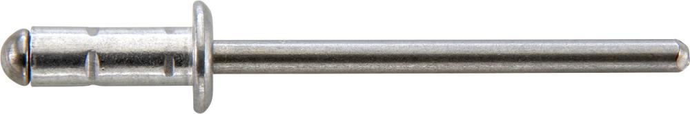 Rivet aveugle multiserrage alu/inox tête goutte de suif 4,8x10mm  