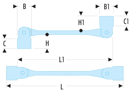 Clé à douilles articulées métriques