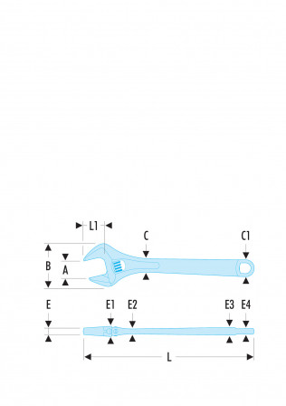 Clé à molette chromées