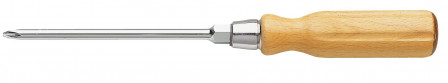 Tournevis manche bois pour vis cruciformes Phillips® - lame avec 6 pans