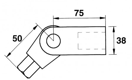 poignee de serrage 3/4 articulee 125 mm