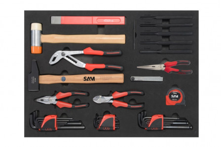 composition de 135 outils en module mousse