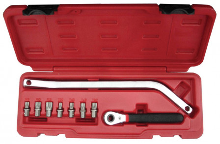 poignee longue et embouts torx 30-40-45-50 et xzn 8-10-12