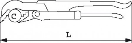 clé serre tube bec de canard 14