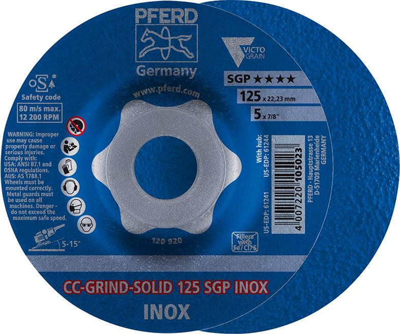 Meule CC-Grind Solid SGP INOX 125mm  