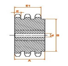 Pignon 15 dents pas 25,4 triple ASA